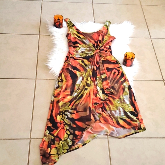 Orange and Black Dress - Picture 4 of 15